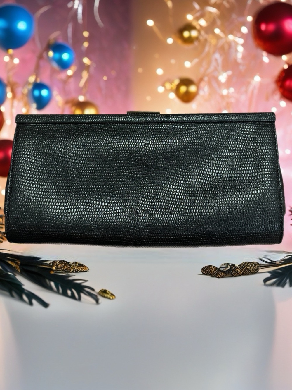 Leather Banana Republic Textured Clutch | 9x4.5" Classic Evening Bag, good
